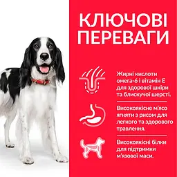 Сухий корм Hill’s SP Adult Medium Breed для дорослих собак середніх порід з ягням і рисом 2,5 кг - мініатюра 2