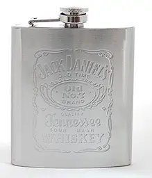 Металева фляга для алкоголю Jack Daniel's Джек Деніелс 0.2 л подарункова фляжка для віскі або коньяку - мініатюра 4