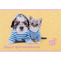 Альбом для малювання Kite Studio Pets SP24-241 12 аркушів Жовтий (4063276214416)(SC)