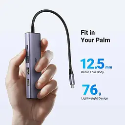 USB-Хаб Ugreen CM511 USB-C To HDMI+3*USB 3.0 A+PD Power Converter (UGR-15597) - мініатюра 8