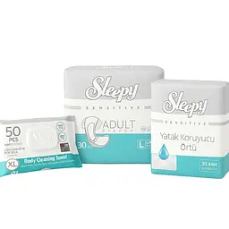 Комплект підгузки для дорослих Sleepy XL + Пелюшки Sleepy + Рушники Sleepy