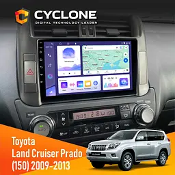 Штатна магнітола Toyota Land Cruiser Prado (150) 2009-2013 Cyclone C9-011 4x64, DSP Cyclone (НФ-00007165)