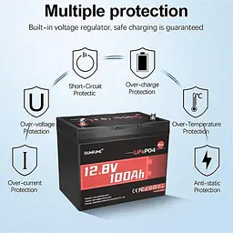 Акумулятор Dumfume LiFePO4 12V (12.8V/100Ah/1280Wh) (Dumfume-12,8V/100Ah-MINI) [164635] - мініатюра 10