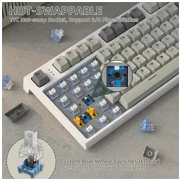Клавіатура Attack Shark K86 RGB Wireless/Bluetooth/USB UA Gradient Black (K86BG_AS) - мініатюра 7