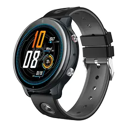 Круглий дитячий смарт годинник з GPS трекером Lemfo D-50, 4G сім картою, геопарканом, кнопкою SOS, прослушкою та Wi-Fi, 2GB пам’яті Чорний