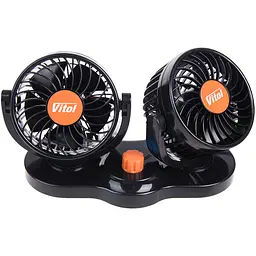 Вентилятор автомобільний Vitol подвійний 4" 24V 10W (HX-T304-1)