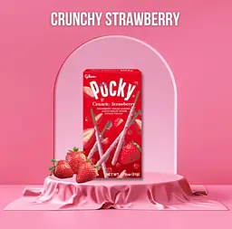 Японські палички Glico Pocky Crunchy Strawberry 51г - мініатюра 7
