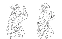 Розмальовка Жорж #girls#fashion#manga (Z101067У) - мініатюра 5