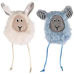 Іграшка для котів Flamingo Rizzo Sheep овечка що шарудить з котячою м'ятою компактний розмір вага 116 г