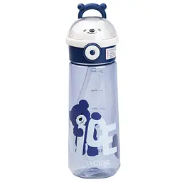 Пляшка для води Nice 620 мл із кришкою фліп топ на защіпці, синій Happy Life HP17300BL - мініатюра 3