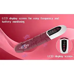 Вібратор для точки G з LED-дисплеєм рельєфний 12 режимів інтимний масажер секс іграшки для жінок - мініатюра 5