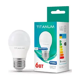 Лампочка TITANUM G45 6W E27 3000K (TLG4506273)