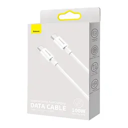 PD кабель Baseus Superior Series Fast Charging Data Cable Type-C to Type-C 100W 2m білий CATYS-C02 - мініатюра 2