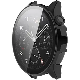 Чохол-накладка DK Пластик Gloss Glass Full Cover для Xiaomi Watch S1 Pro (black) - мініатюра 3