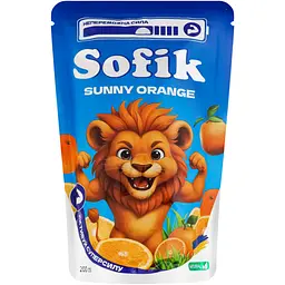 Напій соковий Sofik Sunny Orange зі смаком апельсину негазований 200 мл