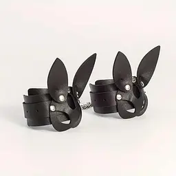 М'які наручники для БДСМ Playboy з екошкіри 1 пара Чорні