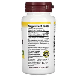 Екстракт насіння грейпфрута NutriBiotic Grapefruit Seed Extract 250 мг 60 капсул - мініатюра 2