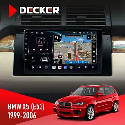 Штатна магнітола BMW X5 (E53) 1999-2006 Decker D9-011 4x64, DSP, 4G, 360 Decker (НФ-00005471)