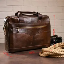 Сумка чоловіча під ноутбук 14669 Vintage коричнева - мініатюра 4