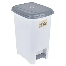Кошик для сміття Violet House 0156 White з педаллю 8 л (0156 White 8 л)