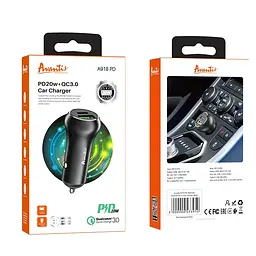 Автомобільний зарядний пристрій Avantis A918PD Resolute ( QC3.0/PD20W/38W)- чорний - мініатюра 3