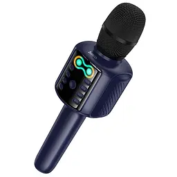 Портативна колонка-мікрофон HOCO L24 Shine karaoke microphone, 5W, Blue
