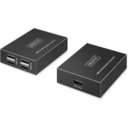 Подовжувач Digitus USB 2.0, для використання з кабелем Cat6, до 150 м, 4 х USB-A, чорний