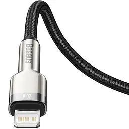 Кабель Baseus Cafule Metal Cable Type-C to Lightning PD 20W 1m CATLJK-A01 Black - мініатюра 3