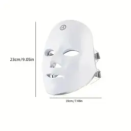 LED-маска для обличчя 7 режимів світлотерапії Біла - мініатюра 2