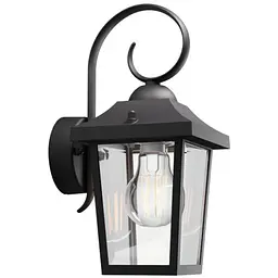 Вуличний настінний світильник Philips Buzzard wall black 1x60W цоколь E2 ІР44 без лампи (915005309001)