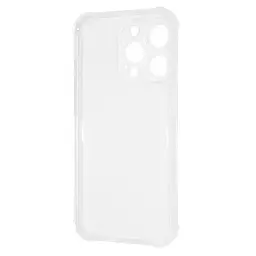 Силіконовий протиударний чохол Case панель Case + скло 9Н на Iphone 15 Pro із захистом камери прозорий (515152) - мініатюра 7
