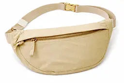Сумка поясна велика Live in style бежева 37.5x15x6 см бананка настегнова