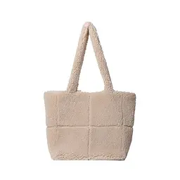 Сумка жіноча плюшева Italian Bags Pelage 42х16х30 Кавовий (id_1291)