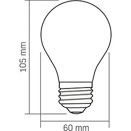 Лампа світлодіодна Videx Filament Porcelain dimmable 4W E27 3000K (VL-DA60MO) - мініатюра 3