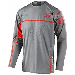 Велоджерсі Troy Lee Designs Sprint Ultra Jersey Lines Grey/Orange L (1106-356324024)