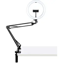 Кільцева USB LED лампа Puluz PKT3090B 10,2` зі струбциною