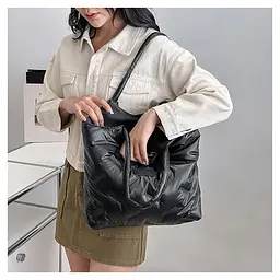 Сумка жіноча шопер Bounse Italian Bags Чорний 42х11х33 см (id_1162) - мініатюра 2
