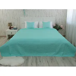 Покривало Руно двостороннє Velour Tiffany зигзаг 150х220 см м'ятне - мініатюра 2
