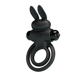 Ерекційне кільце - Pretty Love Vibro Penis Ring Bunny III Black LyBaile BI-210206 89789 - мініатюра 4