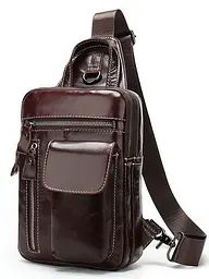 Сумка чоловіча 14786 Vintage коричнева - мініатюра 7