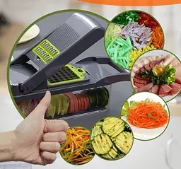 Багатофункціональна овочерізка з контейнером 14 в 1 — Veggie Slicer - мініатюра 7