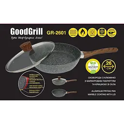 Сковорода алюмінієва GoodGrill з антипригарним покриттям 26 см (GR-2601) - мініатюра 4