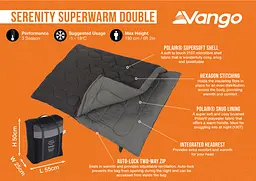 Спальний мішок Vango Serenity Superwarm Double/-3°C Shadow Grey Twin (SBQSERENIS32S7I) - мініатюра 4