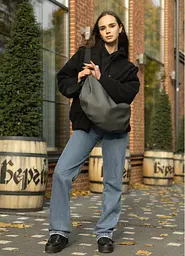 Сумка жіноча Sambag HOBO BAG-GLOVE Графіт 28 х 58 х 4 см (53400009) - мініатюра 5