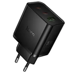 МЗП Hoco N75 Grande 65W QC+PD (1USB-A/2C) Black