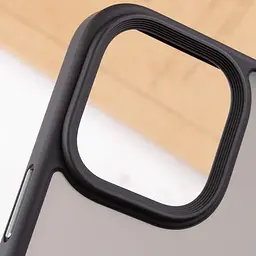 TPU+PC чохол Metal Buttons для Apple iPhone 14 Pro Max 6.7" Чорний - мініатюра 5