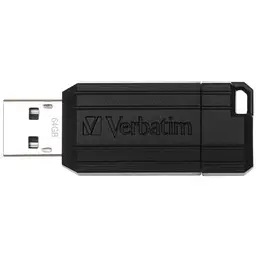 USB флеш накопичувач Verbatim 64GB Store 'n' Go PinStripe Black USB 2.0 (49065) - мініатюра 2