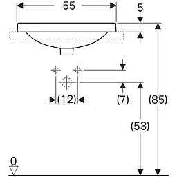 Раковина Geberit VariForm 55 500.723.01.2, Білий - мініатюра 3