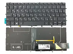 Клавіатура для DELL XPS 13 9370, 13 9380, 13-9370, 13-9380 (RU Black з підсвічуванням) Оригінал.