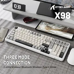 Клавіатура Attack Shark X98 RGB Linear Strawberry Switch White (AS-6972792470603-CW-UA) [166779] - мініатюра 4